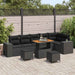 Set de canapele pentru grădină 9 pcs Negru poliratan - WALTI WALTI