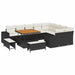 Set de canapele pentru grădină 12 pcs Negru poliratan - WALTI WALTI