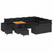 Set de canapele pentru grădină 12 pcs Negru poliratan - WALTI WALTI