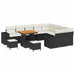 Set de canapele pentru grădină 12 pcs Negru poliratan - WALTI WALTI