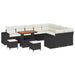 Set de canapele pentru grădină 12 pcs Negru poliratan - WALTI WALTI