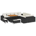 Set de canapele pentru grădină 13 pcs Negru poliratan - WALTI WALTI