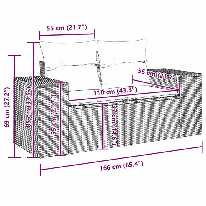 Set de canapele pentru grădină 13 pcs Gri poliratan - WALTI WALTI
