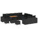 Set de canapele pentru grădină 13 pcs Negru poliratan - WALTI WALTI