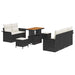 Set de canapele pentru grădină 8 pcs Negru poliratan - WALTI WALTI