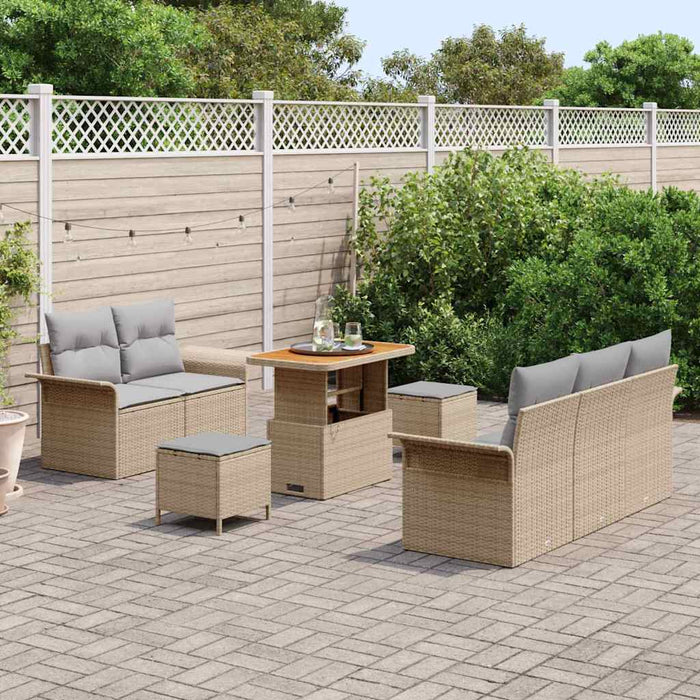 Set de canapele pentru grădină 8 pcs Bej poliratan - WALTI WALTI