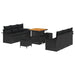 Set de canapele pentru grădină 9 pcs Negru poliratan - WALTI WALTI