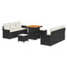 Set de canapele pentru grădină 9 pcs Negru poliratan - WALTI WALTI