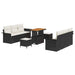 Set de canapele pentru grădină 9 pcs Negru poliratan - WALTI WALTI