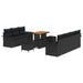 Set de canapele pentru grădină 10 pcs Negru poliratan - WALTI WALTI