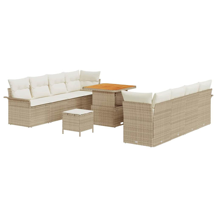 Set de canapele pentru grădină 11 pcs Bej poliratan - WALTI WALTI