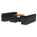 Set de canapele pentru grădină 11 pcs Negru poliratan - WALTI WALTI