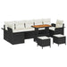 Set de canapele pentru grădină 10 pcs Negru poliratan - WALTI WALTI