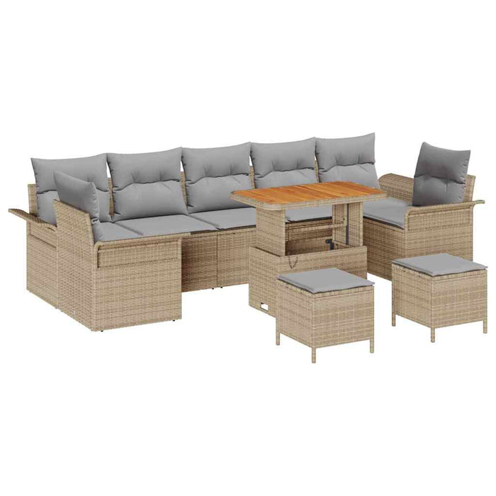 Set de canapele pentru grădină 10 pcs Bej poliratan - WALTI WALTI