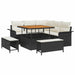 Set de canapele pentru grădină 8 pcs Negru poliratan - WALTI WALTI