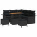 Set de canapele pentru grădină 8 pcs Negru poliratan - WALTI WALTI