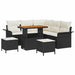 Set de canapele pentru grădină 8 pcs Negru poliratan - WALTI WALTI
