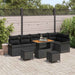 Set de canapele pentru grădină 9 pcs Negru poliratan - WALTI WALTI