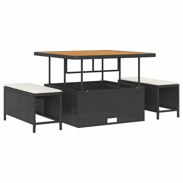 Set de canapele pentru grădină 13 pcs Negru poliratan - WALTI WALTI