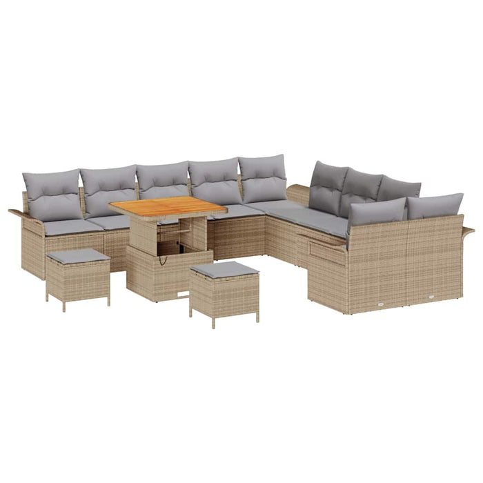 Set de canapele pentru grădină 13 pcs Bej poliratan - WALTI WALTI