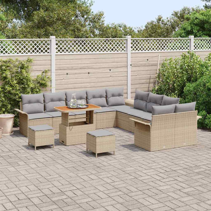 Set de canapele pentru grădină 13 pcs Bej poliratan - WALTI WALTI