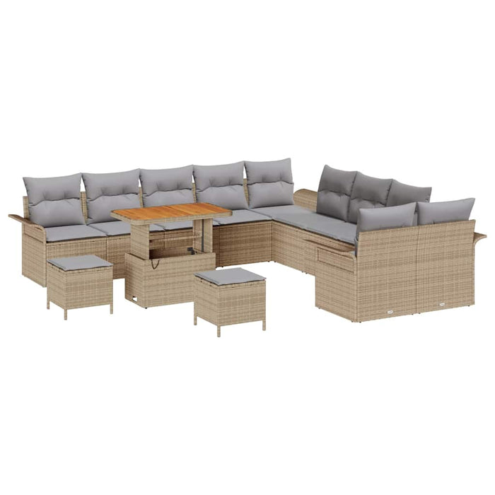 Set de canapele pentru grădină 13 pcs Bej poliratan - WALTI WALTI