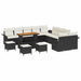 Set de canapele pentru grădină 14 pcs Negru poliratan - WALTI WALTI