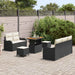 Set de canapele pentru grădină 8 pcs Negru poliratan - WALTI WALTI
