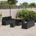 Set de canapele pentru grădină, 9 piese, cu perne, din rattan poly negru și lemn de acacia. - WALTI WALTI