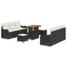 Set de canapele pentru grădină 9 pcs Negru poliratan - WALTI WALTI