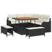 Set de canapele pentru grădină 8 pcs Negru poliratan - WALTI WALTI