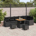 Set de canapele pentru grădină 9 pcs Negru poliratan - WALTI WALTI