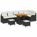 Set de canapele pentru grădină 9 pcs Negru poliratan - WALTI WALTI