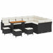 Set de canapele pentru grădină 13 pcs Negru poliratan - WALTI WALTI