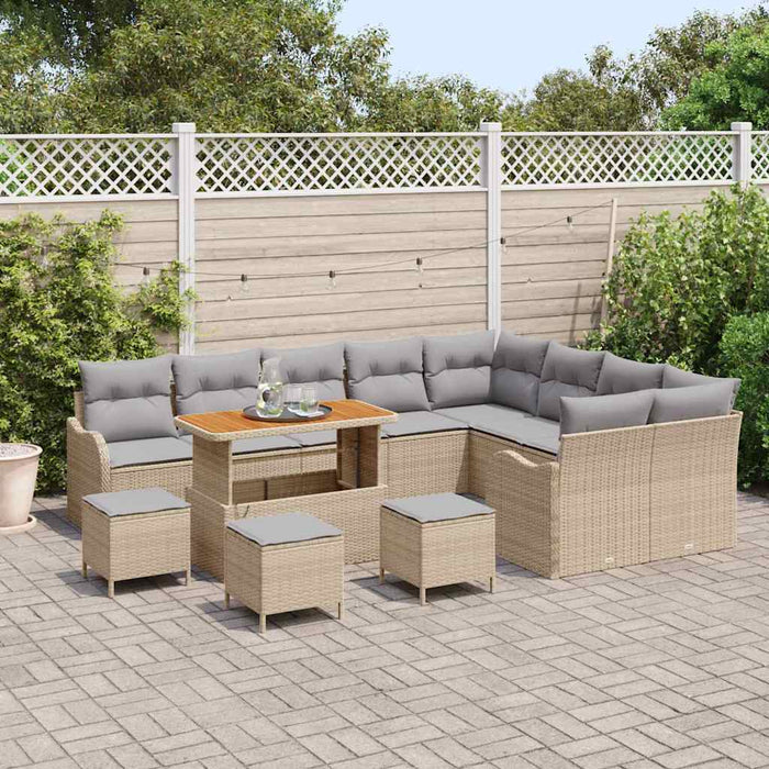Set de canapele pentru grădină 13 pcs Bej poliratan - WALTI WALTI