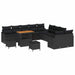 Set de canapele pentru grădină 13 pcs Negru poliratan - WALTI WALTI
