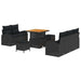 Set de canapele pentru grădină 8 pcs Negru poliratan - WALTI WALTI