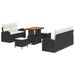 Set de canapele pentru grădină 8 pcs Negru poliratan - WALTI WALTI