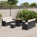 Set de canapele pentru grădină cu pernă 9 pcs Negru Rattan poli - WALTI WALTI