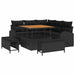 Set de canapele pentru grădină cu pernă 8 pcs Negru Rattan poli - WALTI WALTI