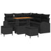 Set de canapele pentru grădină cu pernă 8 pcs Negru Rattan poli - WALTI WALTI