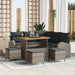 Set de canapele pentru grădină cu pernă 9 pcs Gri Rattan poli - WALTI WALTI