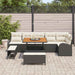 Set de canapele pentru grădină cu pernă 9 pcs Negru Rattan poli - WALTI WALTI
