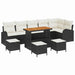 Set de canapele pentru grădină 10 pcs Negru Rattan poli - WALTI WALTI