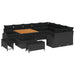 Set de canapele pentru grădină 12 pcs Negru Rattan poli - WALTI WALTI