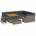 Set de canapele pentru grădină cu pernă 12 pcs Gri Rattan poli - WALTI WALTI