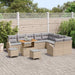 Set de canapele pentru grădină cu pernă 12 pcs Bej Rattan poli - WALTI WALTI