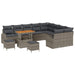 Set de canapele pentru grădină cu pernă 12 pcs Gri Rattan poli - WALTI WALTI