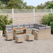Set de canapele pentru grădină cu pernă 13 pcs Bej Rattan poli - WALTI WALTI