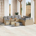 Set de canapele pentru grădină cu pernă 13 pcs Bej Rattan poli - WALTI WALTI